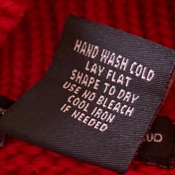 NWOT VINTAGE MARITHE FRANCOIS GIRBAUD Sweater Men L Red LogoSpellOut Turtleneck - Picture 6 of 7